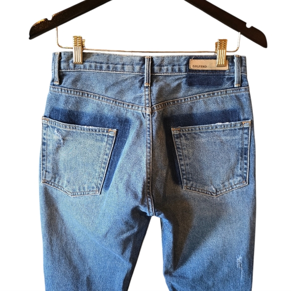 Grlfrnd Karolina High Rise Distressed Skinny Cropped Jean Size 26 - Picture 7 of 7